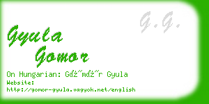 gyula gomor business card
